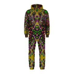Fantasy Flower Peacock With Some Soul In Popart Hooded Jumpsuit (kids) by pepitasart