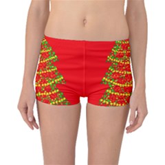Sparkling Christmas Tree - Red Boyleg Bikini Bottoms by Valentinaart
