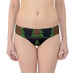 Christmas Trees Pattern Hipster Bikini Bottoms by Valentinaart