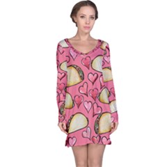 Taco Tuesday Lover Tacos Long Sleeve Nightdress by BubbSnugg