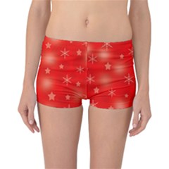 Red Xmas Desing Reversible Boyleg Bikini Bottoms by Valentinaart