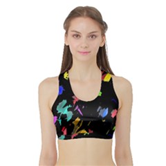 Painter Was Here Sports Bra With Border by Valentinaart