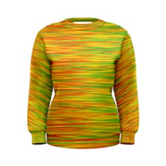 Green And Oragne Women s Sweatshirt by Valentinaart