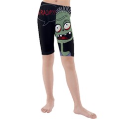 Halloween Zombie Kids  Mid Length Swim Shorts by Valentinaart