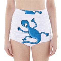 Blue Lizard High-waisted Bikini Bottoms by Valentinaart