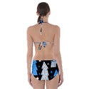 Blue playful Xmas Cut-Out One Piece Swimsuit View2