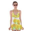 Yellow flowers Halter Swimsuit Dress View1