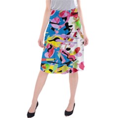 Colorful Pother Midi Beach Skirt by Valentinaart