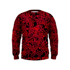 Red Emotion Kids  Sweatshirt by Valentinaart
