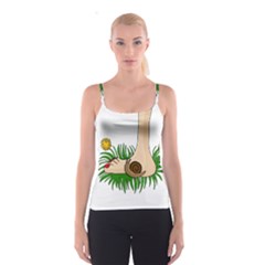 Barefoot In The Grass Spaghetti Strap Top by Valentinaart