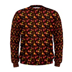 Exotic Colorful Flower Pattern  Men s Sweatshirt by Brittlevirginclothing