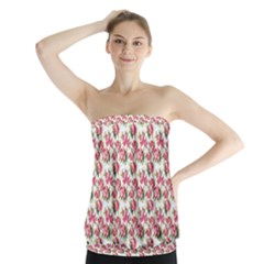 Gorgeous Pink Flower Pattern Strapless Top by Brittlevirginclothing