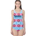 Pink Snowflakes Pattern One Piece Swimsuit View1