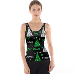 New Year Pattern - Green Tank Top by Valentinaart