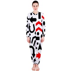 Red Right Direction Onepiece Jumpsuit (ladies)  by Valentinaart