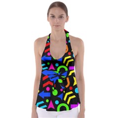 Right Direction - Colorful Babydoll Tankini Top by Valentinaart