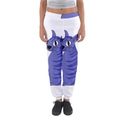 Blue Cat Women s Jogger Sweatpants by Valentinaart