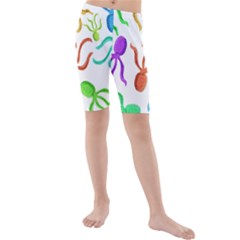 Octopuses Pattern Kids  Mid Length Swim Shorts by Valentinaart