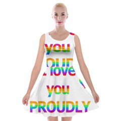 Proudly Love Velvet Skater Dress by Valentinaart