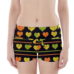 Colorful Harts Pattern Boyleg Bikini Wrap Bottoms by Valentinaart