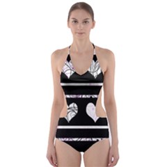 Elegant Harts Pattern Cut-out One Piece Swimsuit by Valentinaart