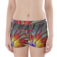 Fractal Bird Of Paradise Boyleg Bikini Wrap Bottoms by WolfepawFractals