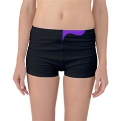 Purple And Black Boyleg Bikini Bottoms by Valentinaart