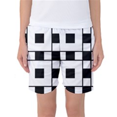 Black And White Pattern Women s Basketball Shorts by Amaryn4rt