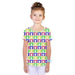 Colorful Curtains Seamless Pattern Kids  One Piece Tee