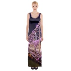 Helixbridge Bridge Lights Night Maxi Thigh Split Dress by Amaryn4rt