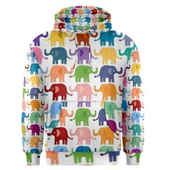 Colorful Small Elephants Men s Pullover Hoodie by Brittlevirginclothing