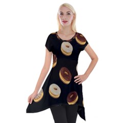 Donuts Short Sleeve Side Drop Tunic by Valentinaart