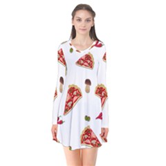 Pizza Pattern Flare Dress by Valentinaart