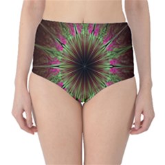 Julian Star Star Fun Green Violet High-waist Bikini Bottoms by Amaryn4rt