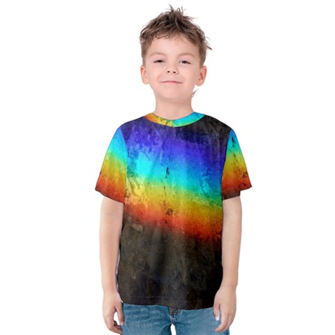 Rainbow Color Prism Colors Kids  Cotton Tee by Amaryn4rt