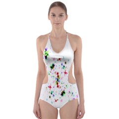 Star Structure Many Repetition Cut-out One Piece Swimsuit by Amaryn4rt