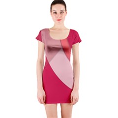Red Material Design Short Sleeve Bodycon Dress by Amaryn4rt