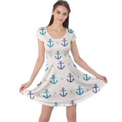 Sailor Anchor Cap Sleeve Dresses by Brittlevirginclothing