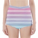 Colorful vertical lines High-Waisted Bikini Bottoms View1