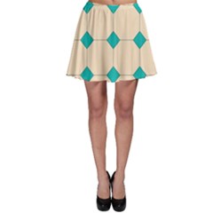 Tile Pattern Wallpaper Background Skater Skirt by Amaryn4rt