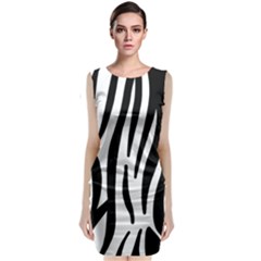 Seamless Zebra Pattern Classic Sleeveless Midi Dress by Nexatart
