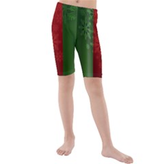 Background Christmas Kids  Mid Length Swim Shorts by Nexatart