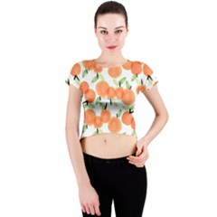 Cute Red Apple Crew Neck Crop Top by Brittlevirginclothing