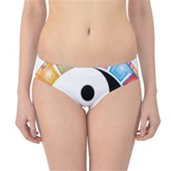 Yin Yang Eastern Asian Philosophy Hipster Bikini Bottoms by Nexatart
