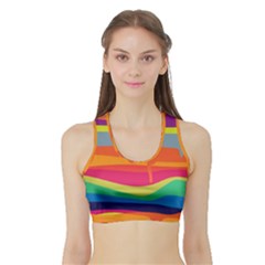Melting Paint Sports Bra With Border by Brittlevirginclothing