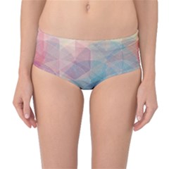 Colorful Light Mid-waist Bikini Bottoms by Brittlevirginclothing