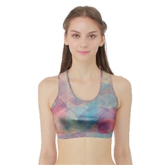 Colorful Light Sports Bra With Border by Brittlevirginclothing