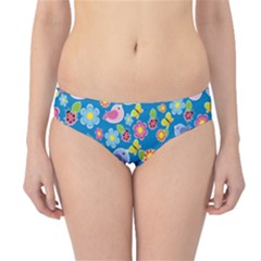 Spring Pattern - Blue Hipster Bikini Bottoms by Valentinaart