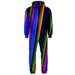 Strip Colorful Pipes Books Color Hooded Jumpsuit (men)  by Nexatart