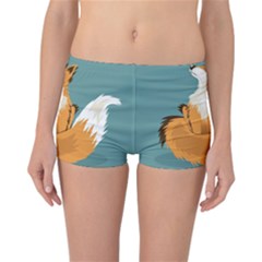 Animal Wolf Orange Fox Reversible Bikini Bottoms by Alisyart